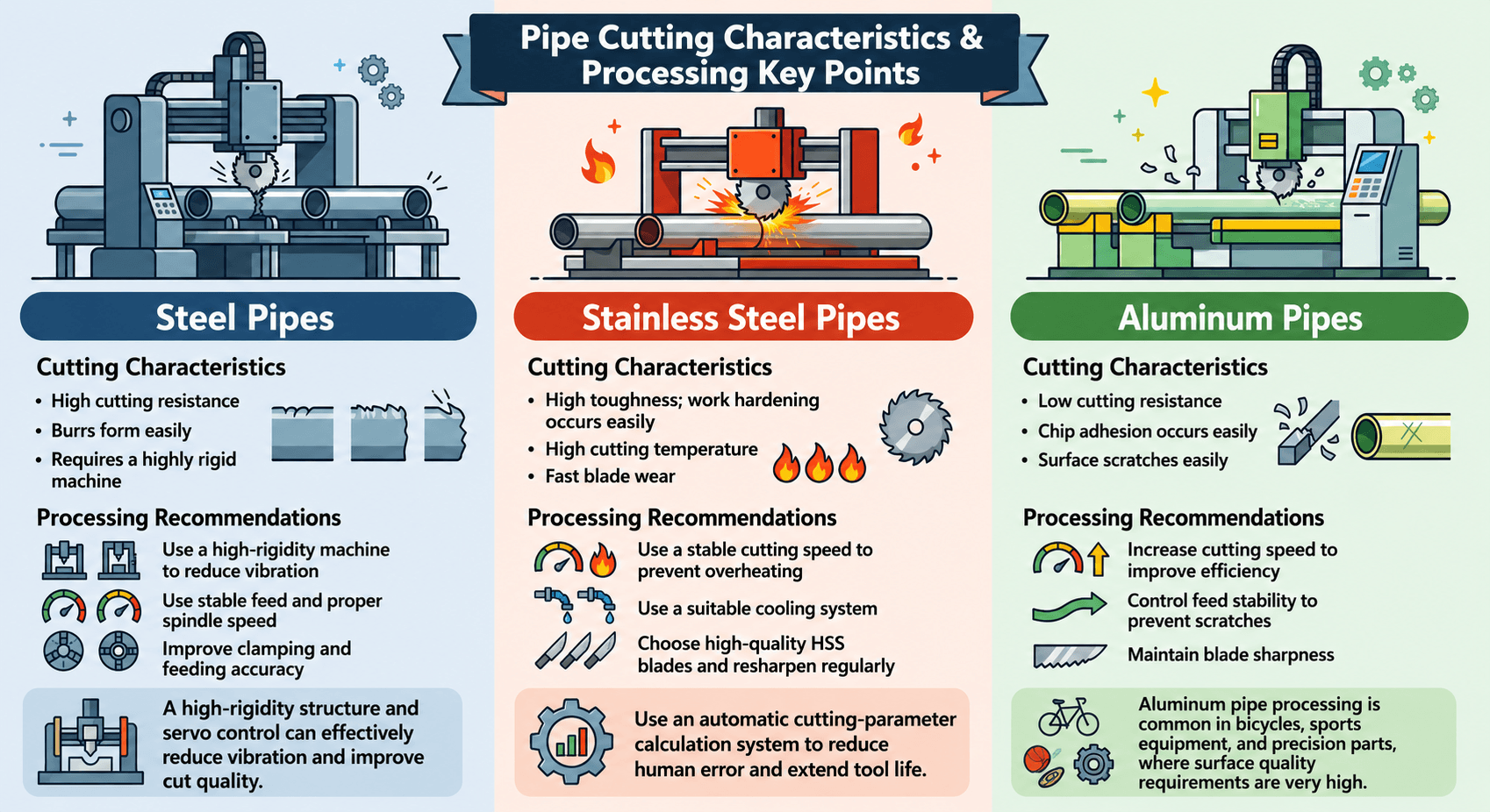 Tube Cutting Characteristics and Processing Points